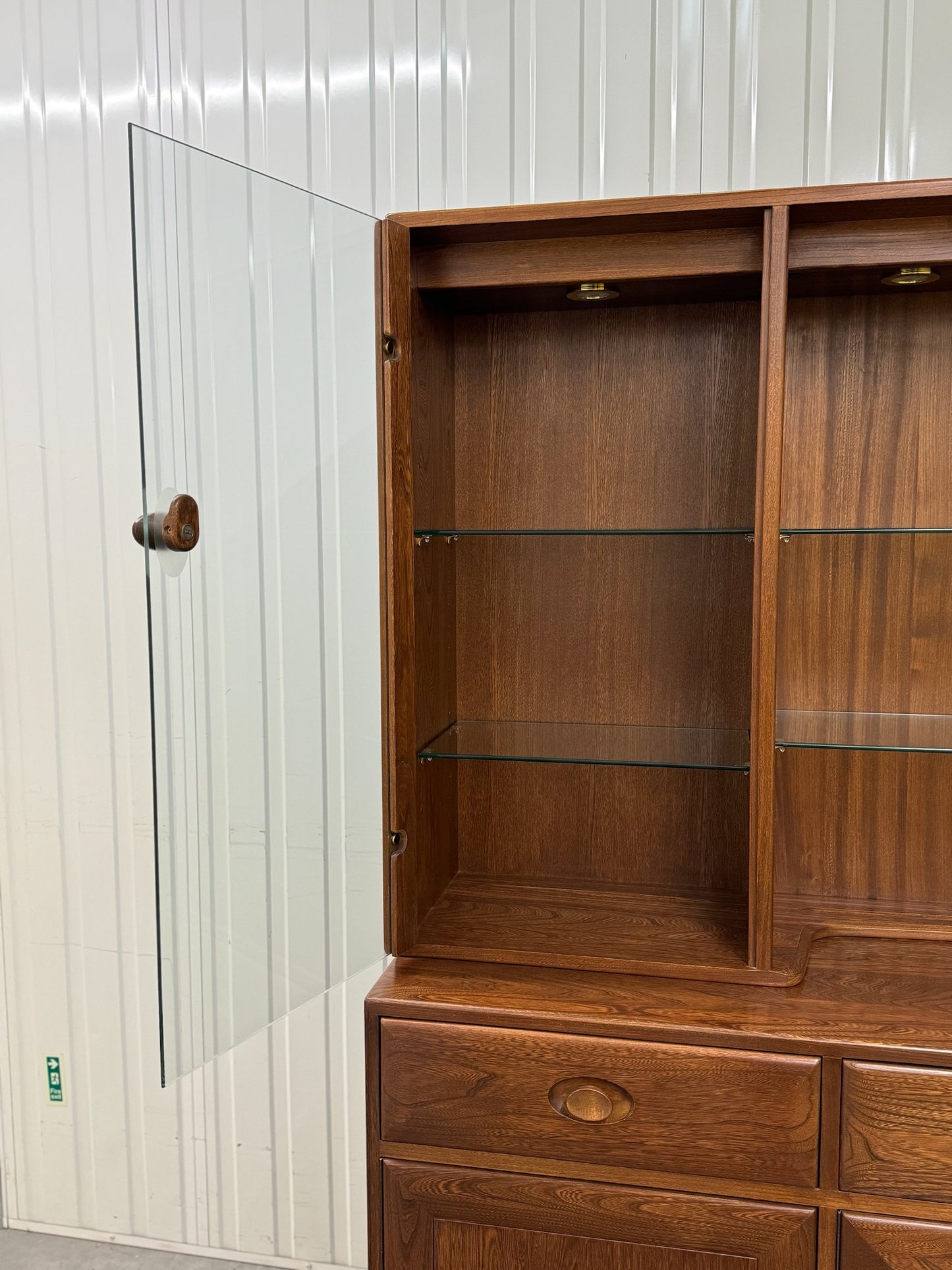 Ercol Solid Ash Wood Windsor Display Top & Sideboard with Lights