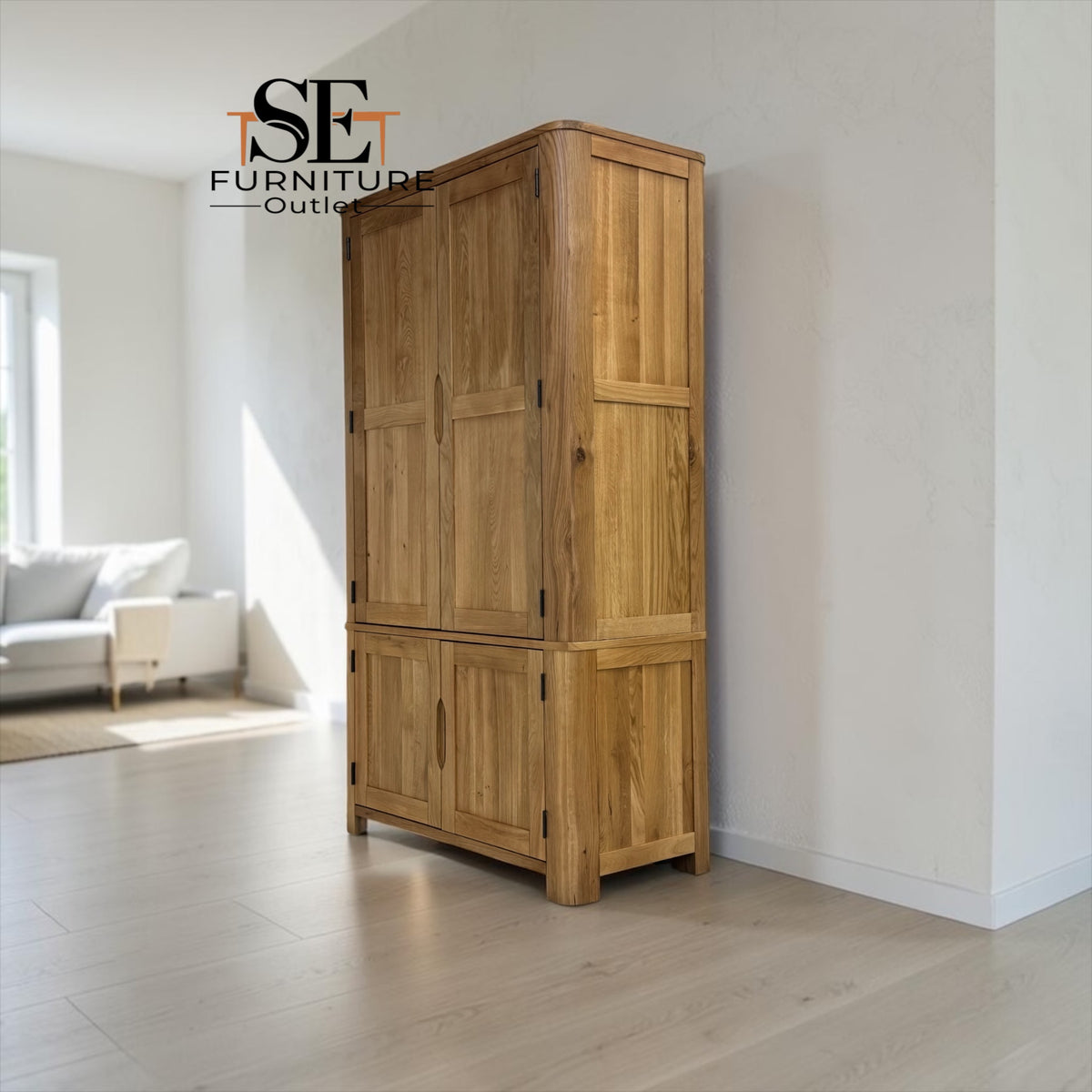 Natural Solid Oak Kitchen Larder Romsey Range From Oak Furnitureland RRP £1479
