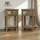 Set of 2 Whitewashed Finish Solid Oak & Oak Veneer 1 Drawer Bedside Tables, Inglesham Range RRP £398