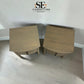 Set of 2 Solid Oak & Oak Veneer Bedside Tables from the Winchcombe Smoked Oak Range RRP £598