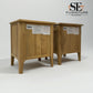 Light Natural Solid Oak 2 Drawer Bedside Tables Newton Range From Oak Furnitureland RRP £498