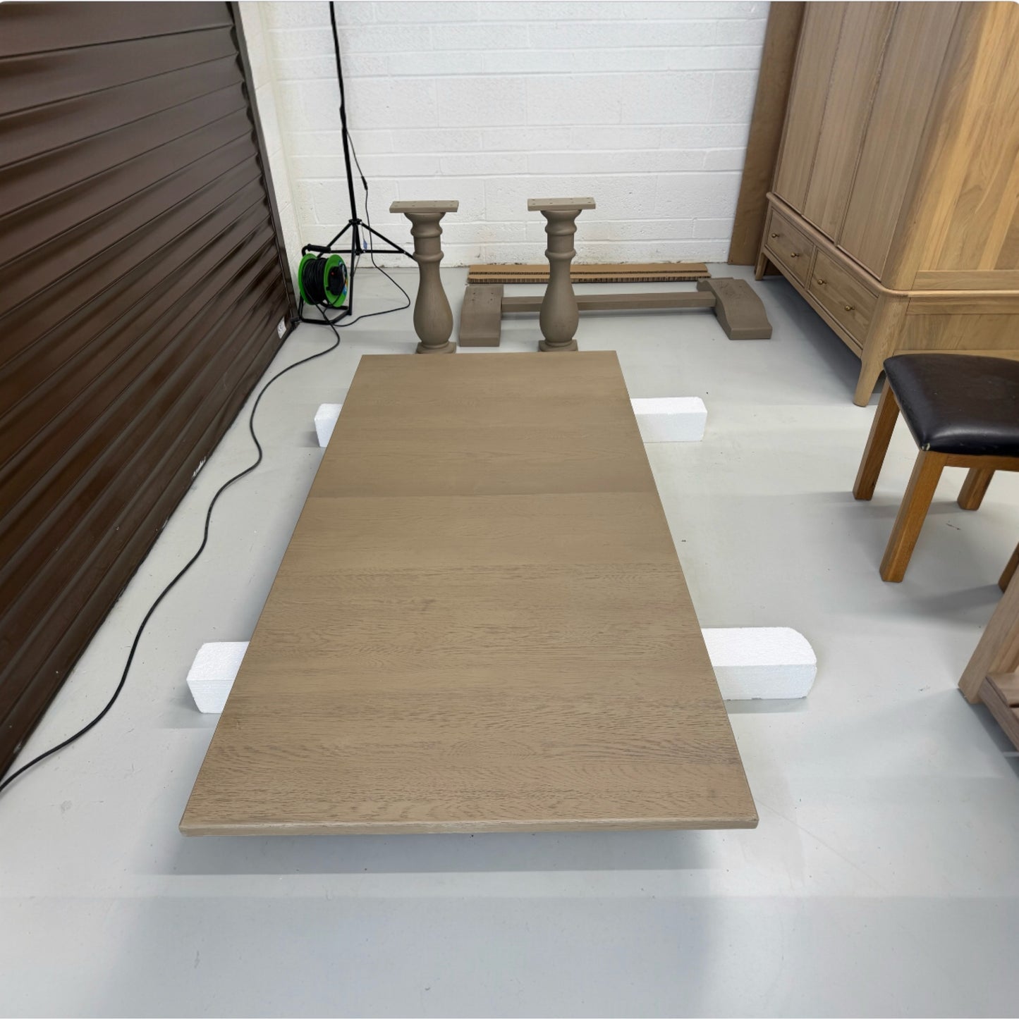 Solid Weathered Oak 6 to 8 Seater Extending Dining Table, Burleigh Range From Oak Furnitureland RRP £1099