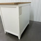 Cotswold Company White Wax Finished Oak Top & Pure White Painted 5 Drawer Chest RRP £425