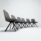 Set of 6 Dark Grey Suede Look Swivel Dining Chairs, From Oak Furnitureland RRP £260 Each