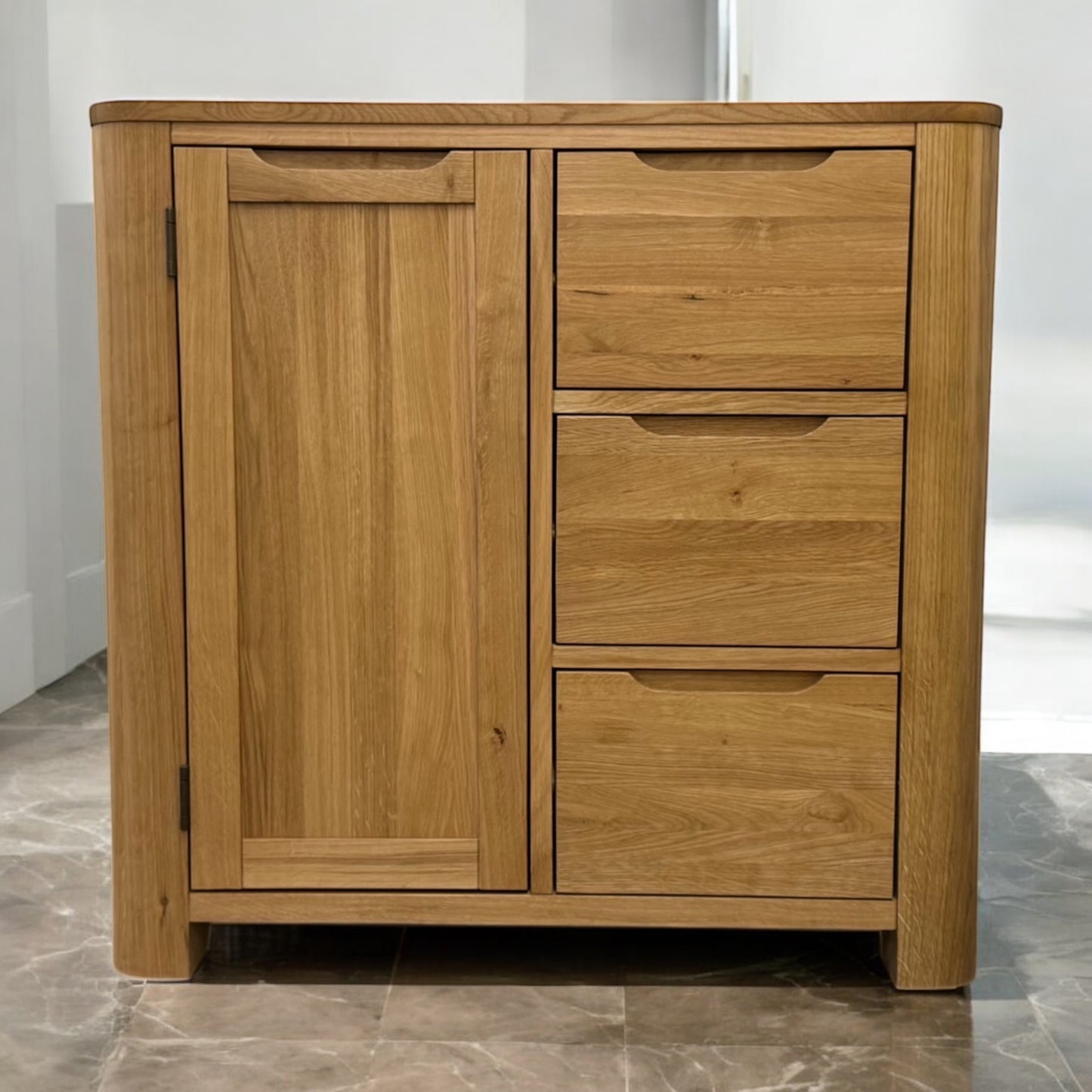Natural Solid Oak Storage Cabinet Romsey Range From Oak Furnitureland RRP £499