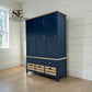 Solid Oak Top & Solid Wood Frames Triple Larder, Chester Midnight Blue Range RRP £1999