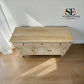 Grey-toned Limewashed Finish Solid Oak & High-Quality Oak Veneer 3 Door Sideboard, Camille Range, RRP £1099