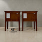 Set of 2 Solid Oak & Oak Veneer Bedside Tables from the Winchcombe Dark Oak Range RRP £598