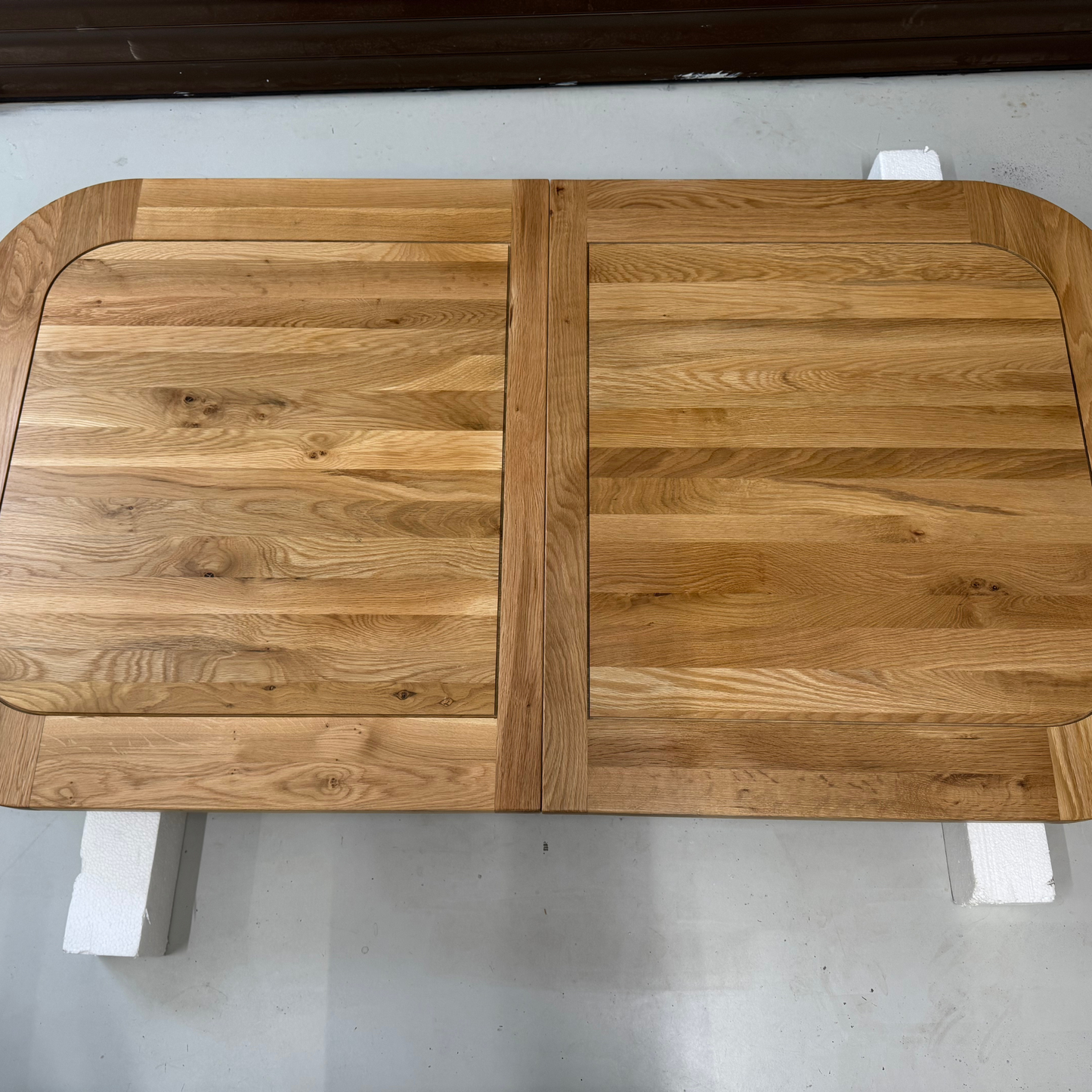 Natural Solid Oak Extending Dining Table, 6 to 12 Seater Hercules Range From Oak Furnitureland RRP £1099