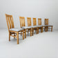 Set of 6 Arched Back Natural Oak Dining Chairs, From Oak Furnitureland RRP £200 Each