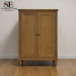 Solid Oak & Quality Oak Veneer Shoe Cupboard from the Elkstone Mellow Oak Range RRP £585