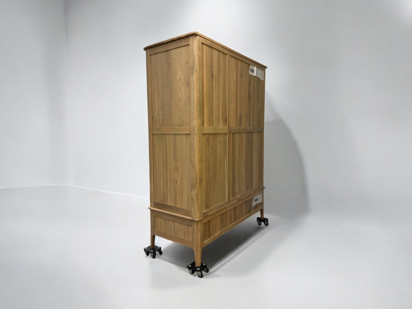 OAK FURNITURELAND LIGHT NATURAL SOLID OAK TRIPLE WARDROBE NEWTON RANGE RRP £1549