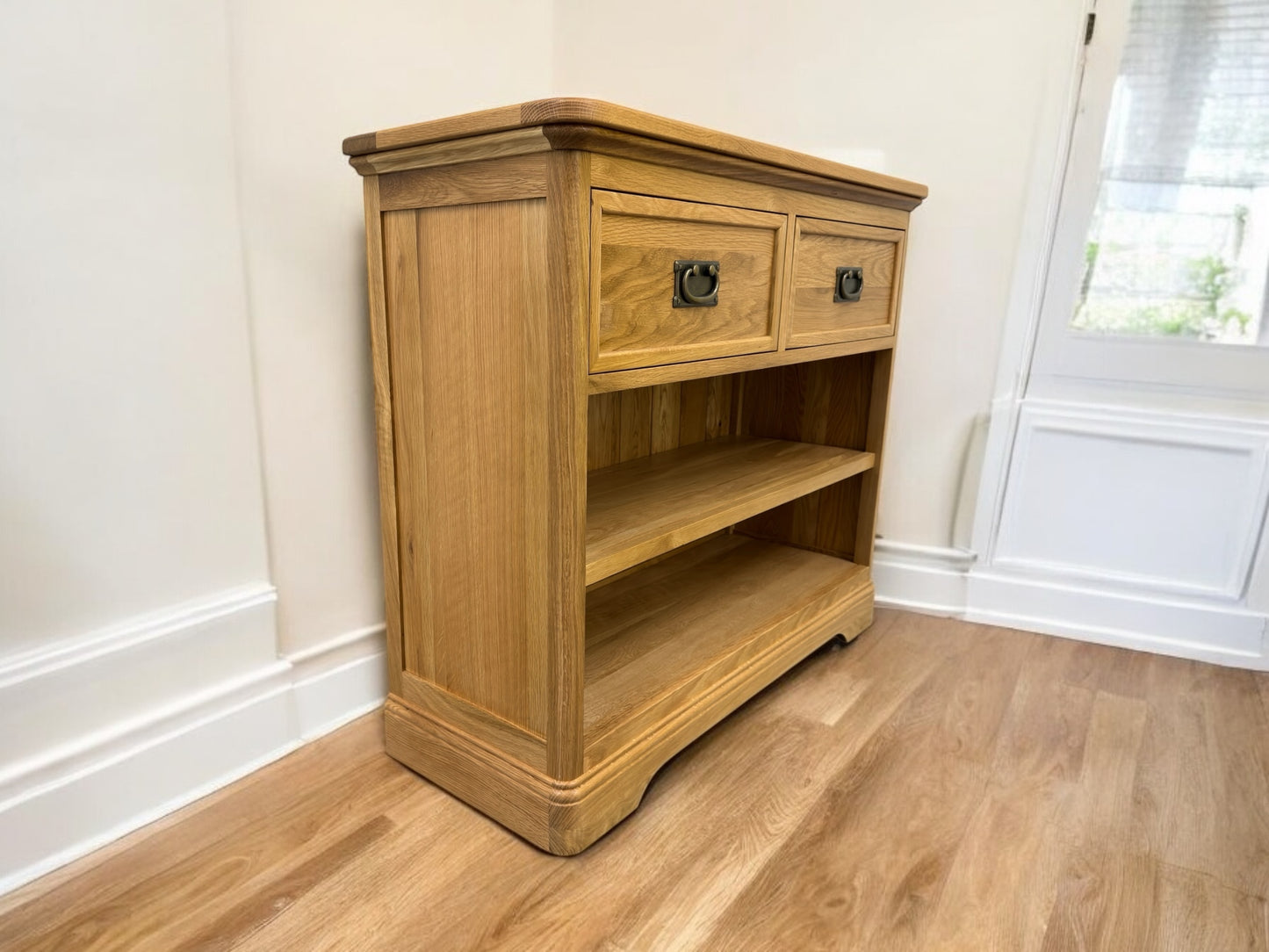 Solid Oak Small Bookcase, Traditionally Crafted with Solid Oak with no Veneer, MDF or Chipboard Used.