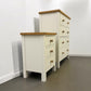 Cotswold Company Oak Top & Cream Painted 5 Drawer Chest & Bedside Table