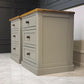 Natural Solid Oak & Painted 3 Drawer Bedside Tables Henley Range From Oak Furnitureland