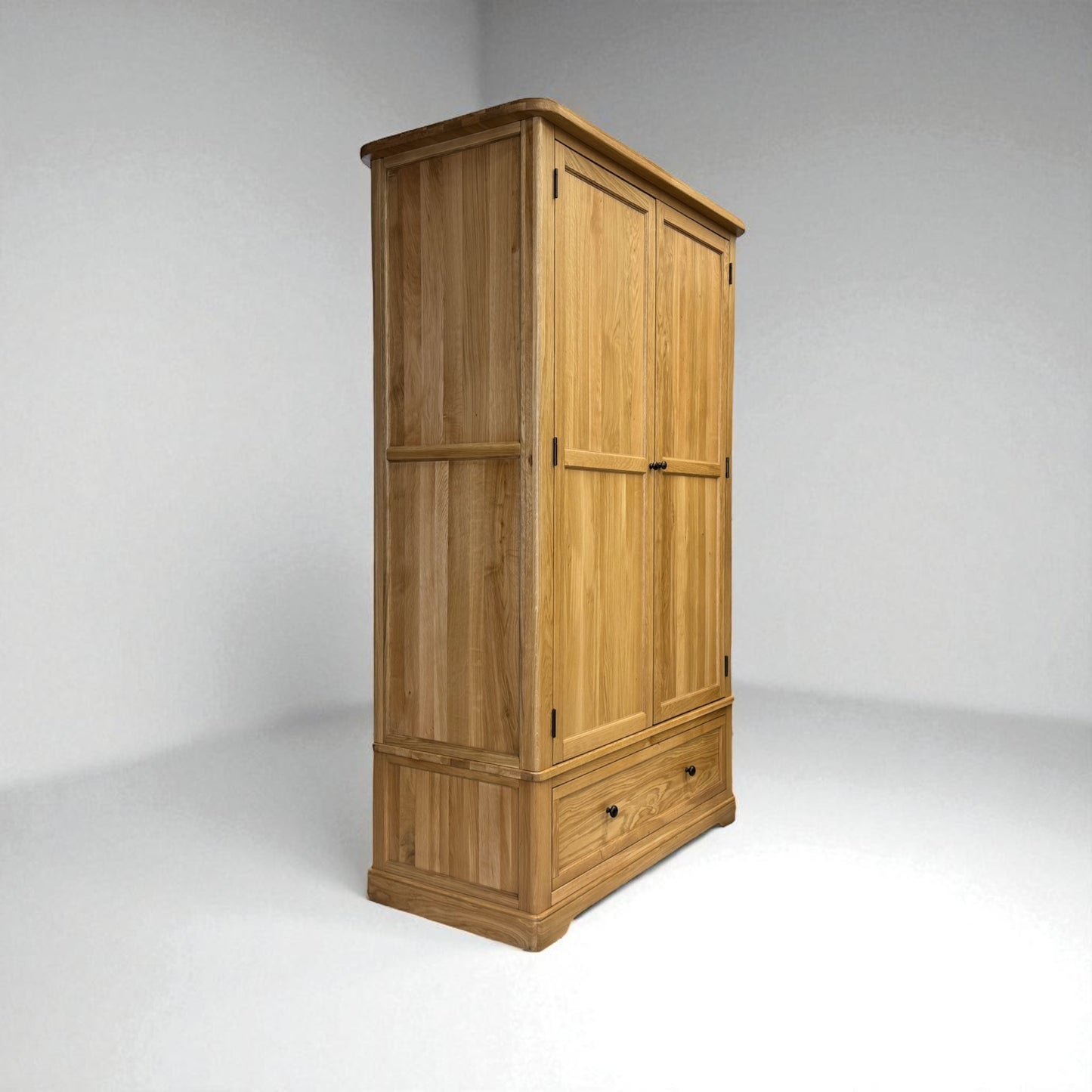 Natural Solid Oak Double Wardrobe Brennan Range From Oak Furnitureland