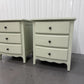 Solid Oak French Grey Painted Bedside Tables RRP £399 Each