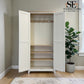 Oak Top & Solid Wood Frames 2 Door Hallway Cupboard, Chester Classic Cream Range RRP £999