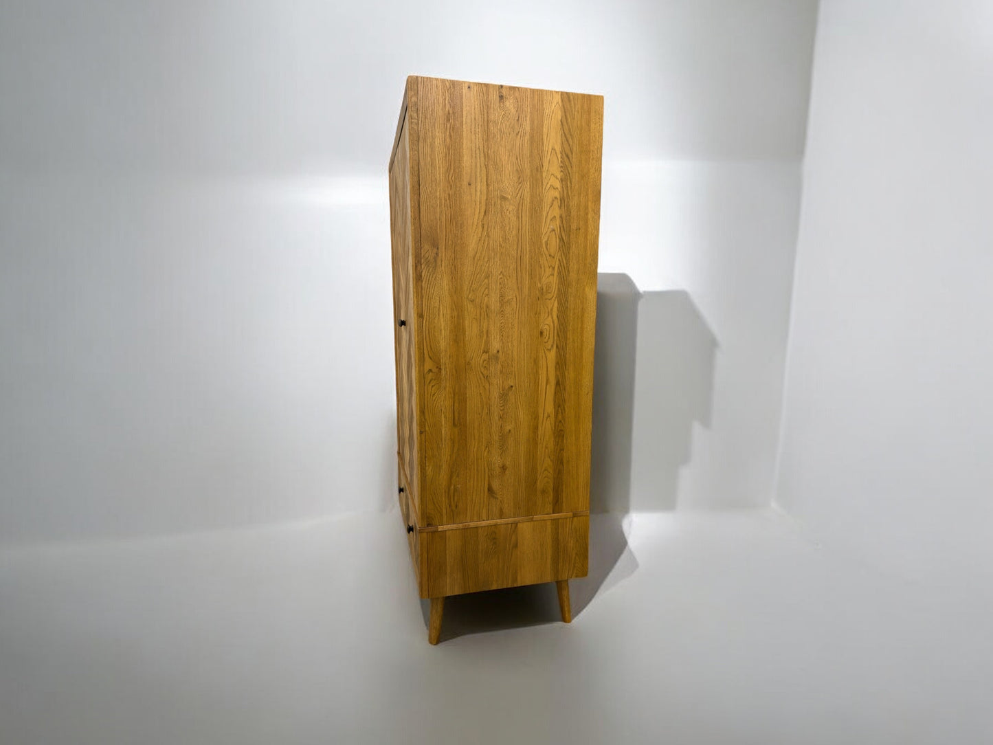 Oak Furnitureland Brushed & Glazed Solid Oak Double Wardrobe Parquet Range RRP £949