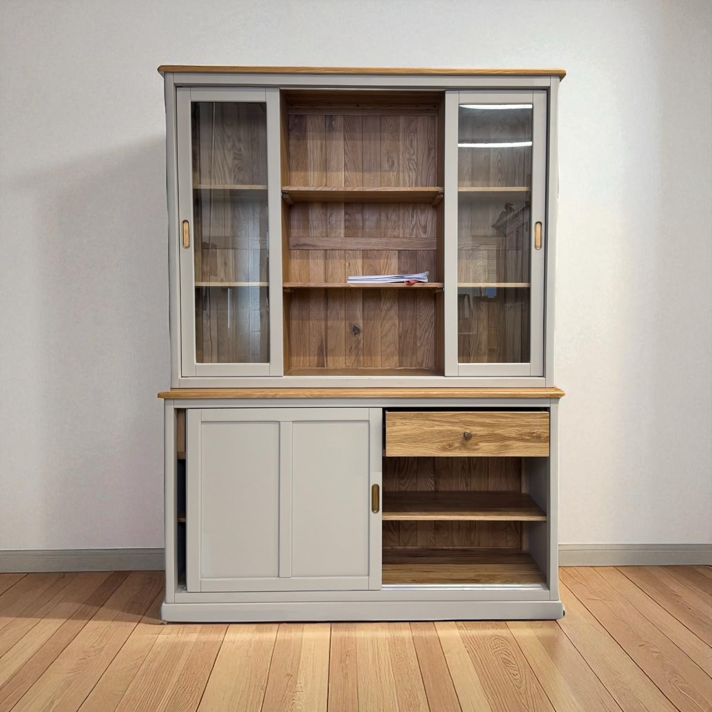 Natural Solid Oak & Painted Large Dresser Henley Range From Oak Furnitureland RRP £1389