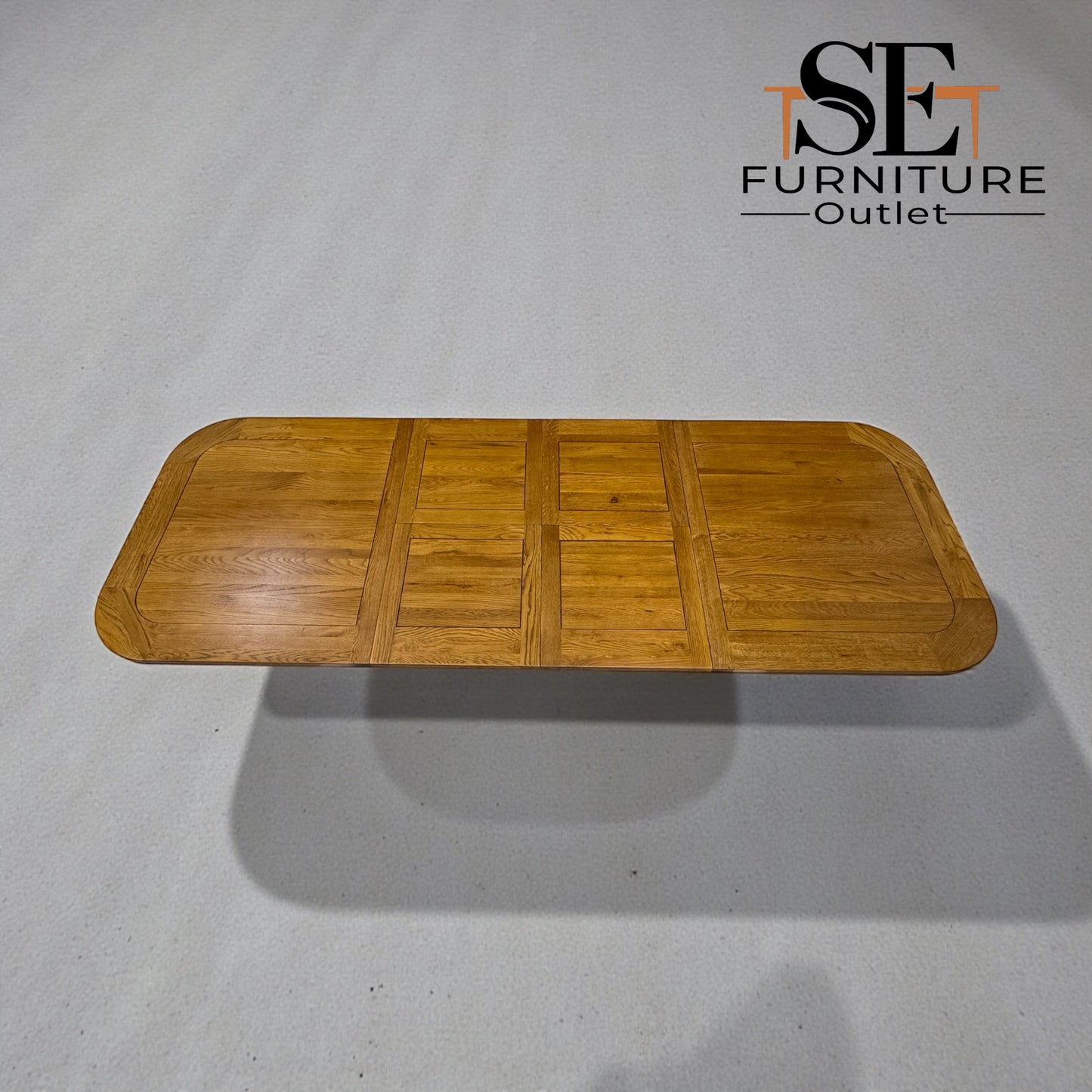 Rustic Solid Oak Extending Dining Table, 10 to 12 Seater Hercules Range From Oak Furnitureland RRP £1099