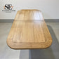Natural Solid Oak Extending Dining Table, 10 to 12 Seater Hercules Range From Oak Furnitureland RRP £1099