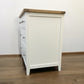 Cotswold Company White Wax Finished Oak Top & Pure White Painted 5 Drawer Chest RRP £425