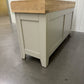 White Washed Oak Top & Grey Painted Shoe Storage & Bench with Cushion RRP £425