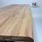 Natural Solid Oak & Metal Legs, 8 Seater Live Edge Dining Table, From Oak Furnitureland RRP £999