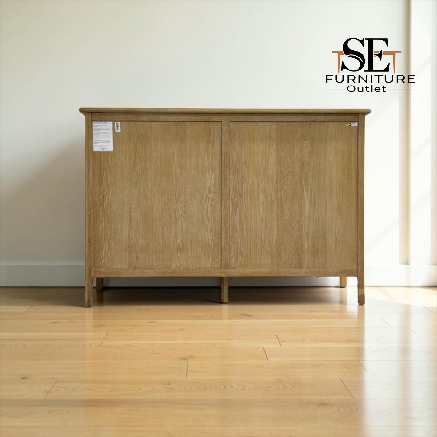 Solid Oak & Quality Oak Veneer White Wax Finish, 10-Drawer Chest, Berkeley Nordic Oak Range, RRP £999