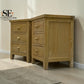 Set of 2 Whitewashed Oak 3 Drawer Bedside Tables from the Inglesham Range, RRP £398