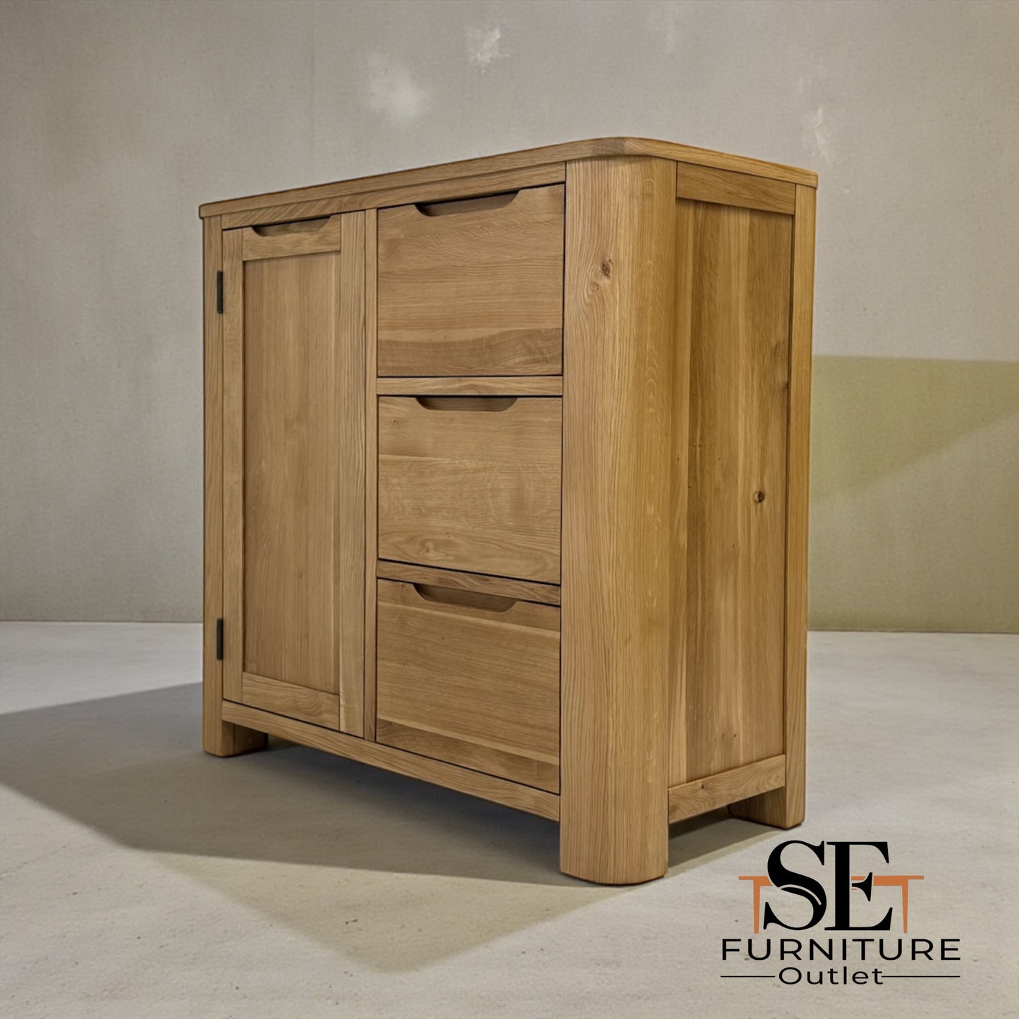 Natural Solid Oak Storage Cabinet Romsey Range, From Oak Furnitureland RRP £499