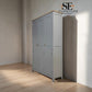 Solid Oak Top & Solid Wood Frames 3 Door Hallway Cupboard, Chester Dove Grey Range RRP £1325