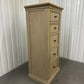 Oak Furnitureland Weathered Oak 5 Drawer Tallboy Burleigh Range RRP £569