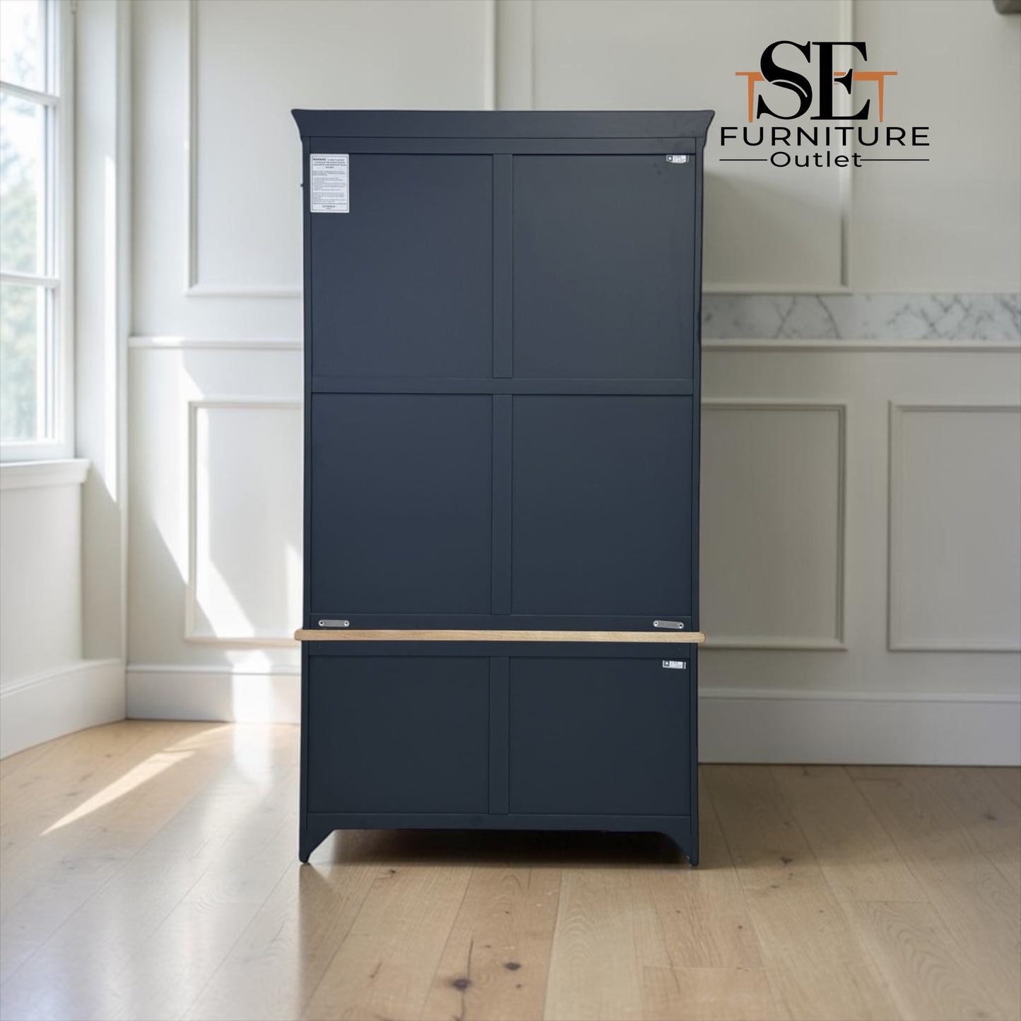 Oak & Solid Wood Frames Double Larder, Chester Charcoal Range  RRP £1499