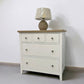 Cotswold Company White Wax Finished Oak Top & Pure White Painted 5 Drawer Chest RRP £425