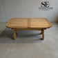 Natural Solid Oak Extending Dining Table, 10 to 12 Seater Hercules Range From Oak Furnitureland RRP £1099