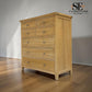 Whitewash Finish Solid Oak & Quality Oak Veneer 7 Drawer Chest, Inglesham Range, RRP £899