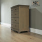Solid Oak & Oak Veneer 5 Drawer Chest, Winchcombe Smoked Oak Range RRP £899