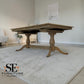 Solid Oak & Quality Oak Veneer 6-10 Seater Extending Dining Table with Limewashed Finish, Camille Range RRP £1500