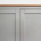 Oak Top & Solid Wood Frames 2 Door Hallway Cupboard, Chester Dove Grey Range RRP £999