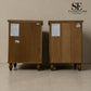 Set of 2 Solid Oak & Oak Veneer 3 Drawer Bedside Tables , Elkstone Mellow Oak Range, RRP £558