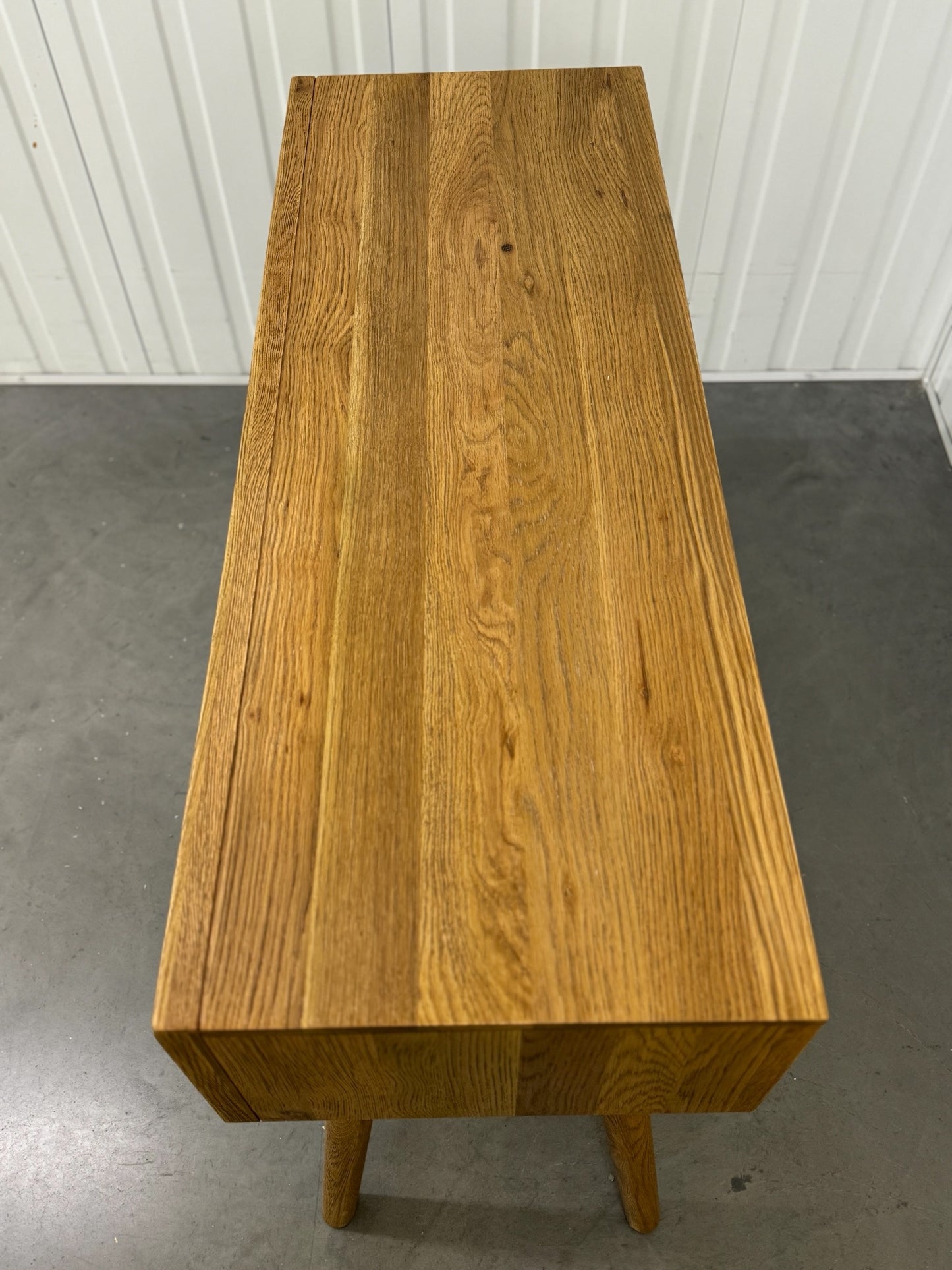 Oak Furnitureland Brushed &Glazed Solid Oak Console Table Parquet Range RRP £389