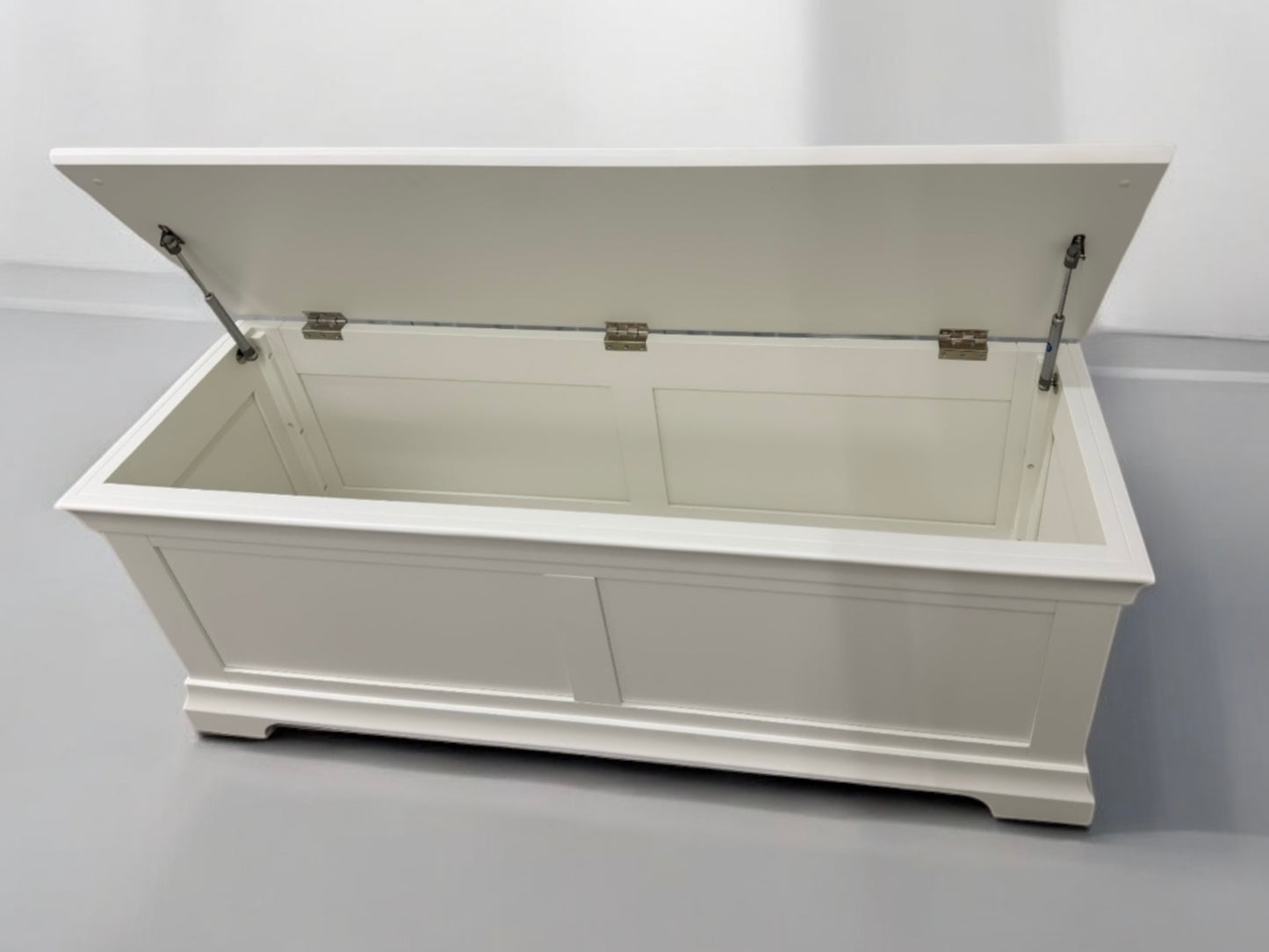 Solid Hardwood & Warm White Painted Wide Blanket Box RRP £425