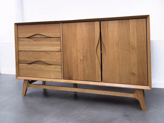 Oak Furnitureland Natural Solid Oak Sideboard Ellipse Range RRP £619