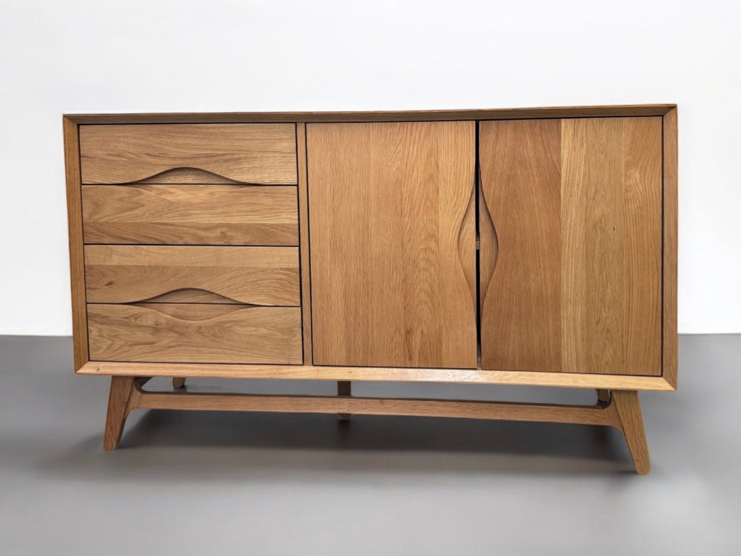 Oak Furnitureland Natural Solid Oak Sideboard Ellipse Range RRP £619