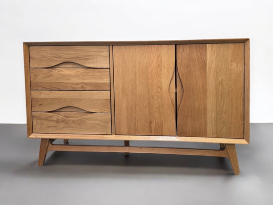 Oak Furnitureland Natural Solid Oak Sideboard Ellipse Range RRP £619