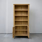 Oak Furnitureland Light Natural Solid Oak Tall Bookcase Newton Range RRP £649