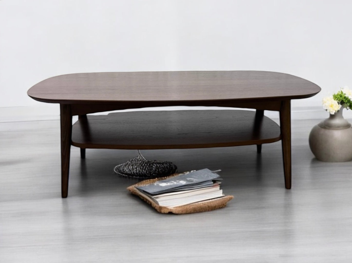 Bentleys Solid Walnut Coffee Table With Shelf RRP £519