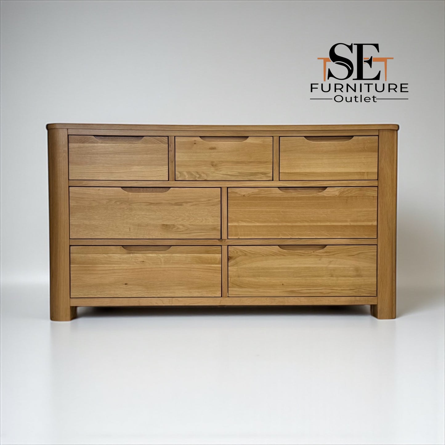 Solid Oak 7 Drawer Chest of Drawers, Romsey Range, From Oak Furnitureland RRP £679